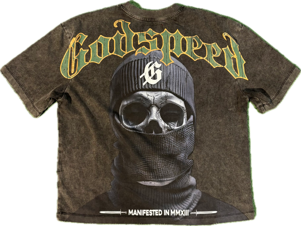 Godspeed Cropped Skull Tee