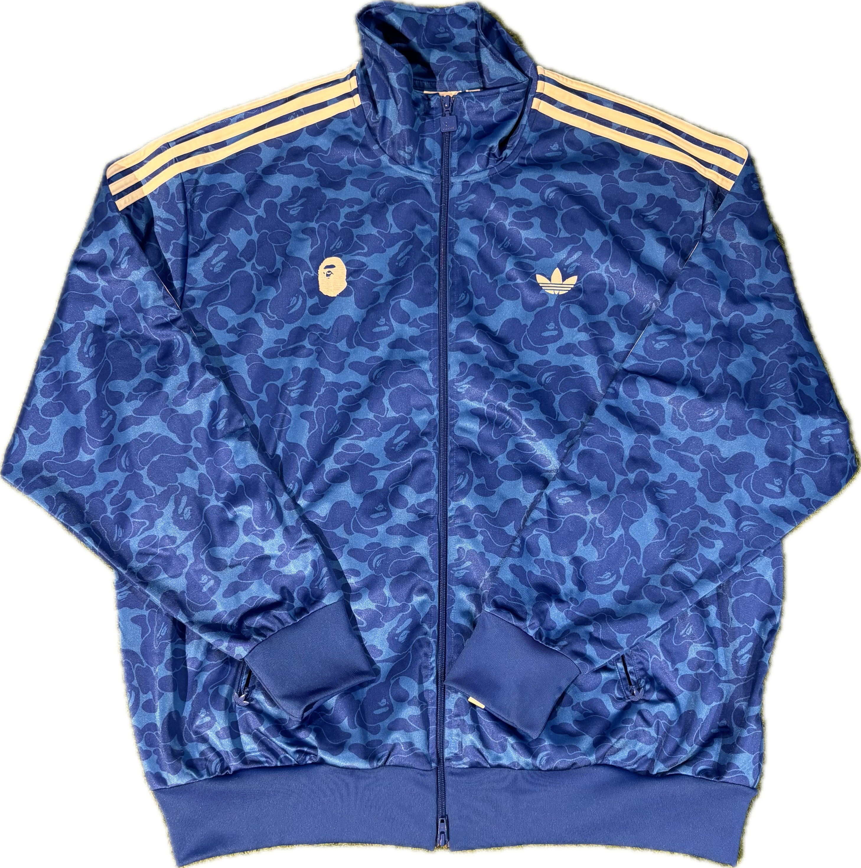 Adidas Bape Blue Camo Zip Up