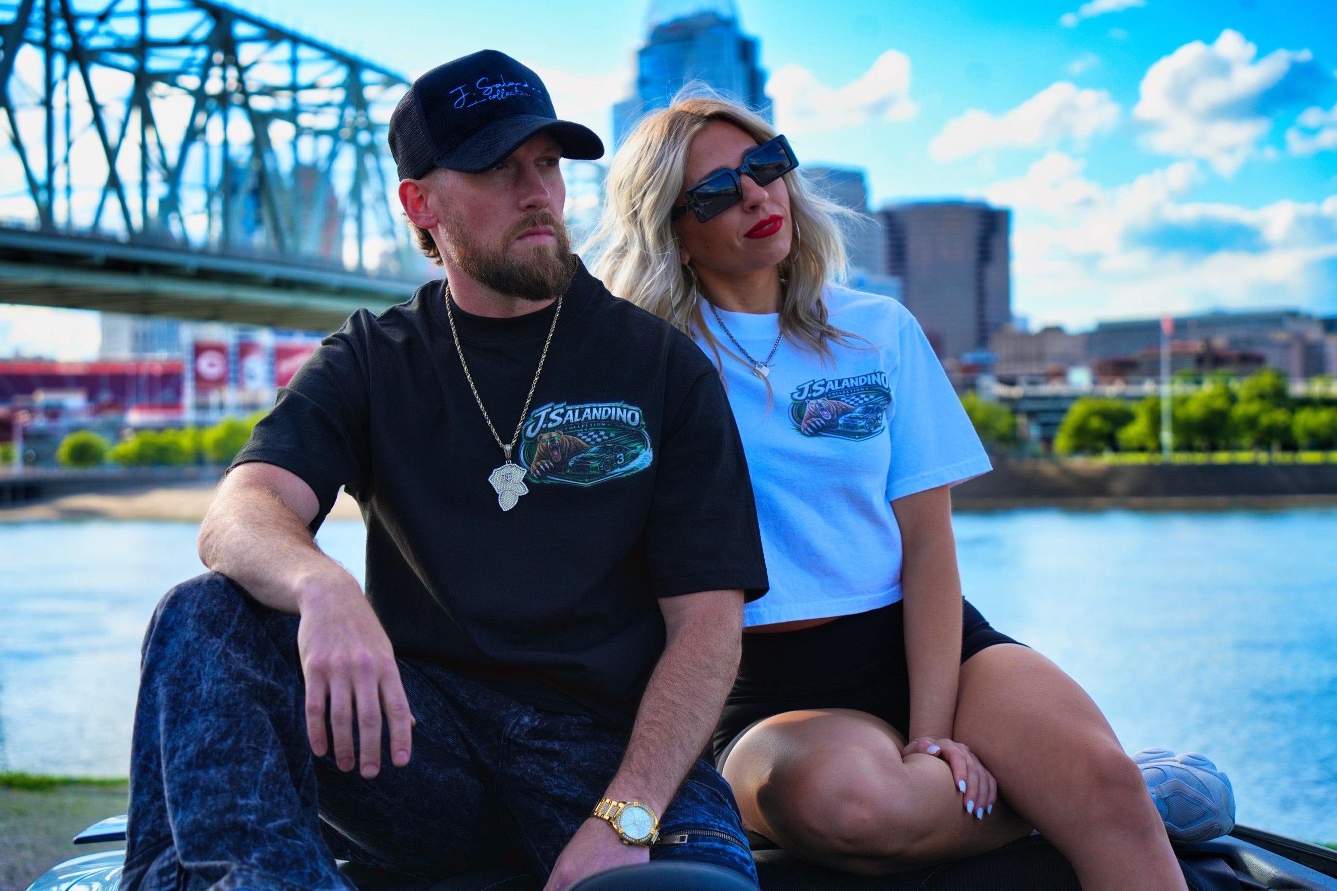 JSalandino Grizzy Racing Collection Black Tee