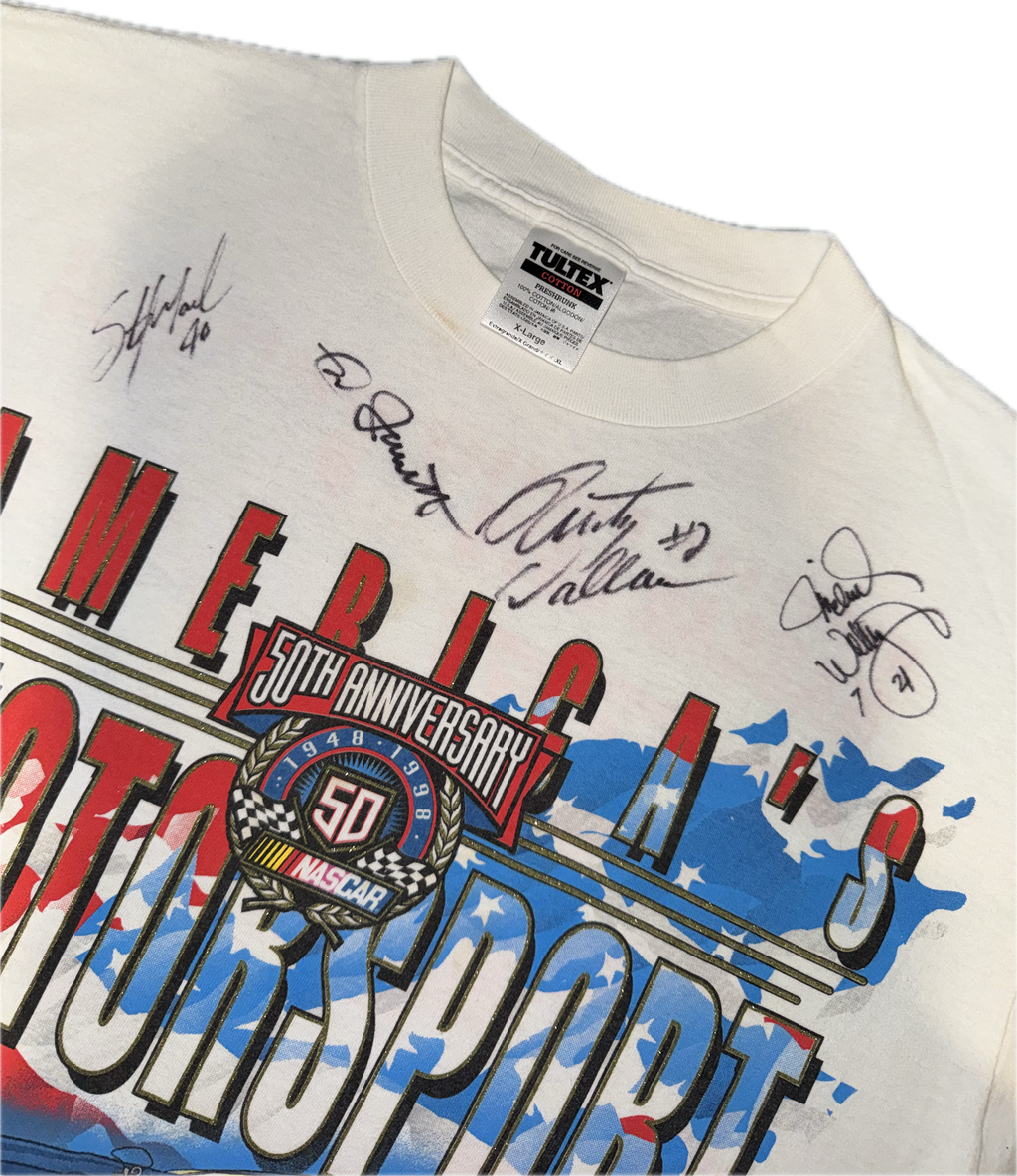 Sterling,  Waltrip,  Rusty,  Dale Jarrett Signed Tee