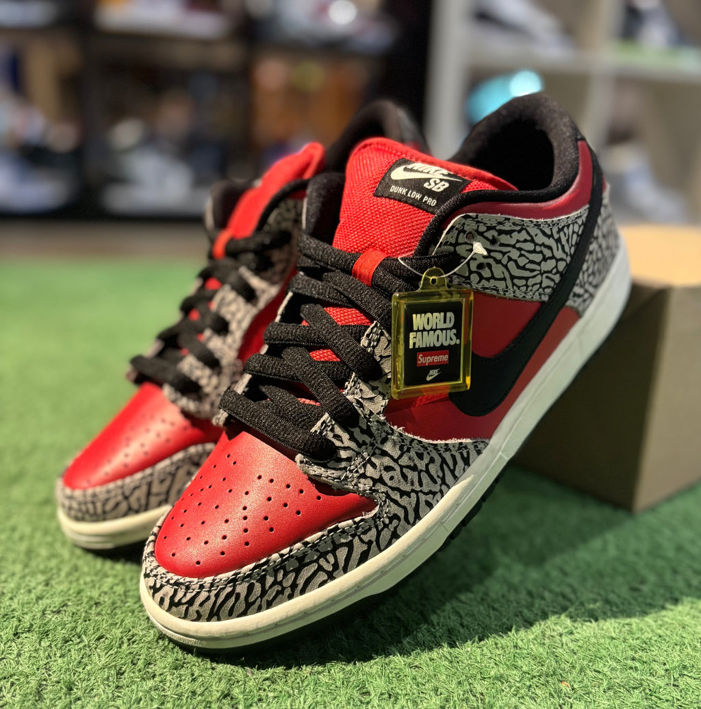 Nike Dunk SB Supreme Red Cement (Brand New/Rep Box)