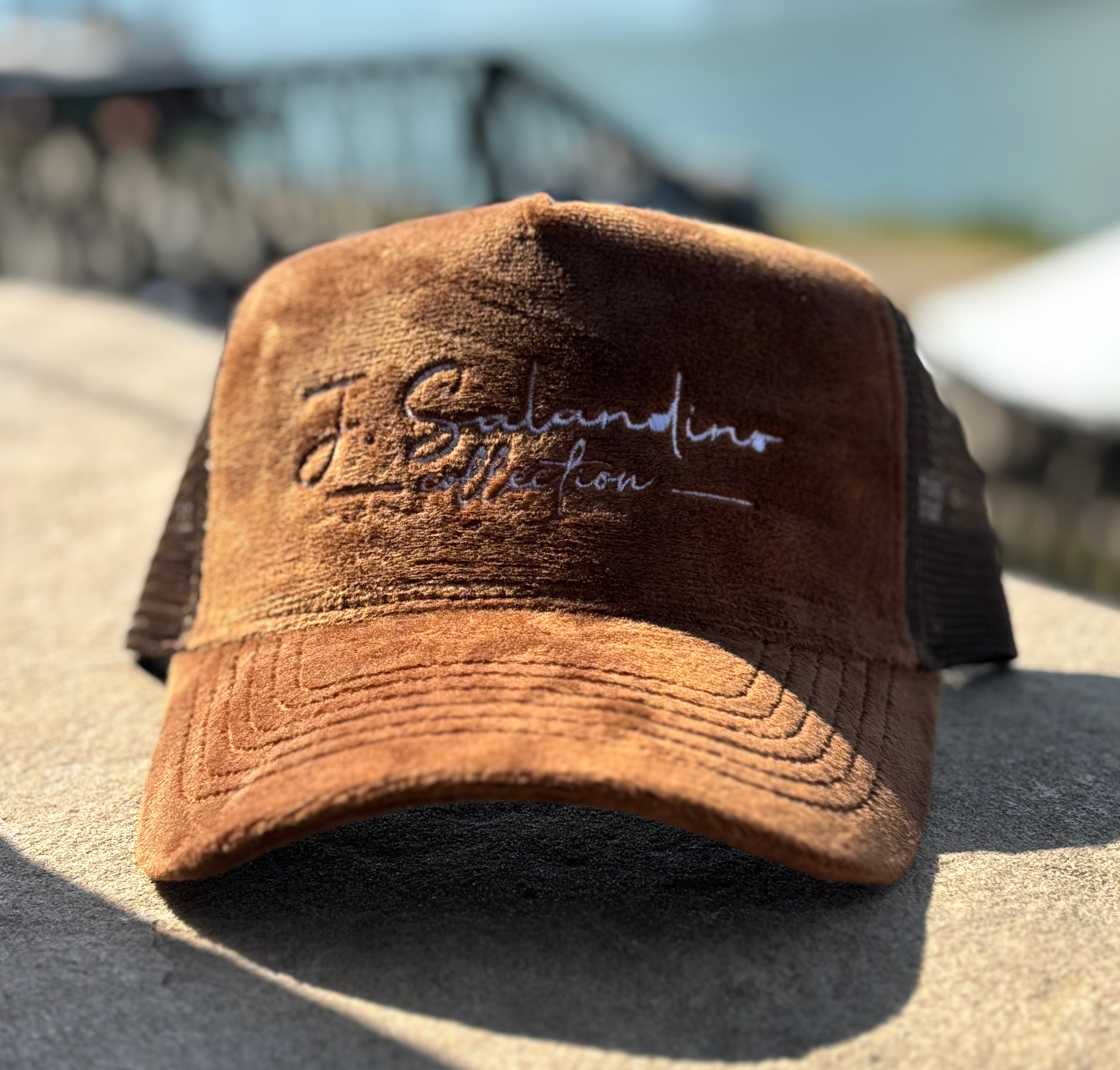 JSalandino Brown Suede Trucker