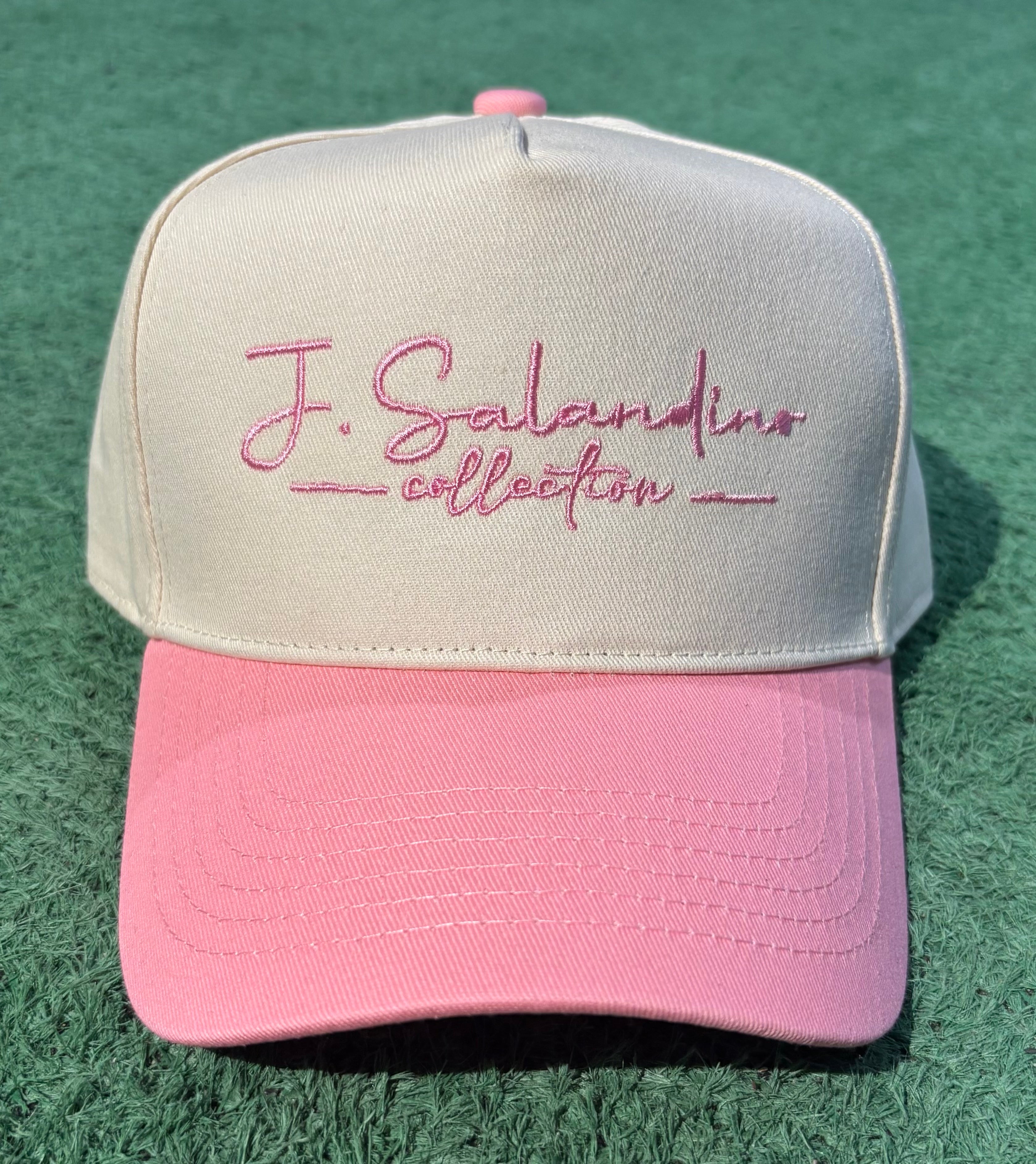 JSalandino Collection Cream & Pink K-Fram SnapBack