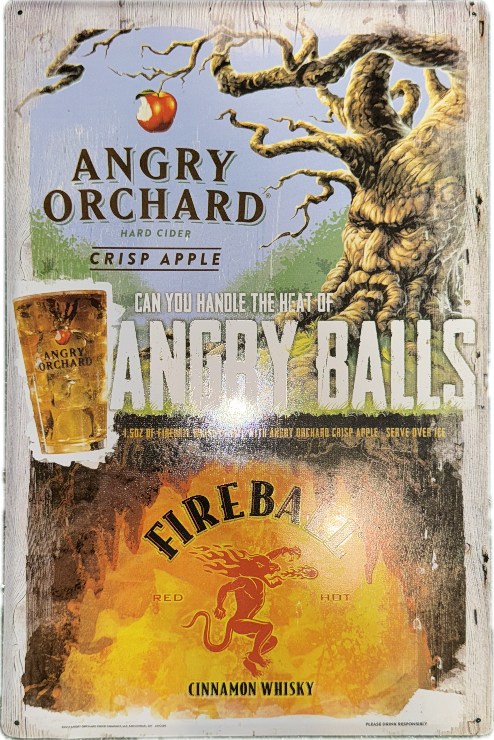 Fireball Tin Sign