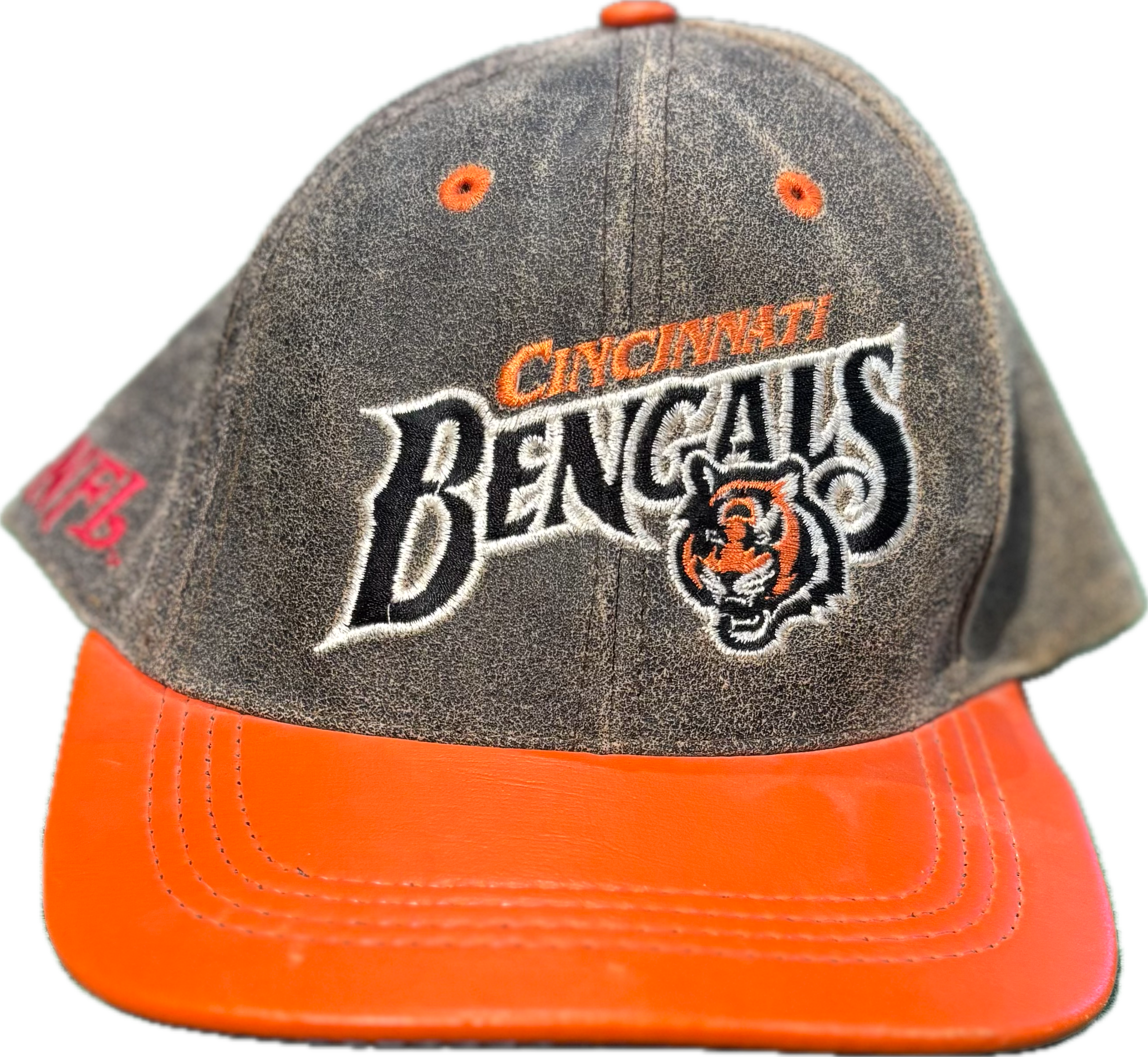 Cincinnati Bengals Leather Bill SnapBack