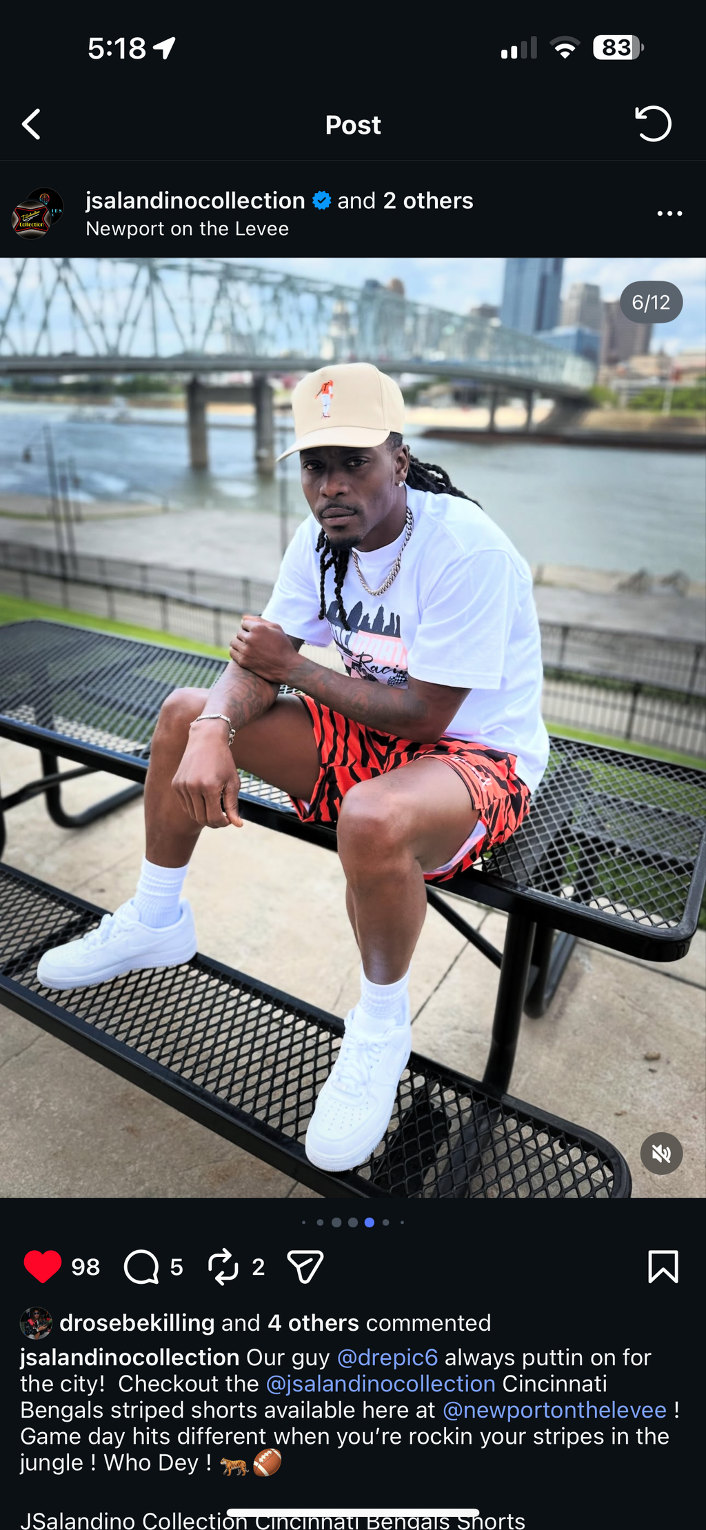JSalandino Collection Cincinnati Bengals Shorts
