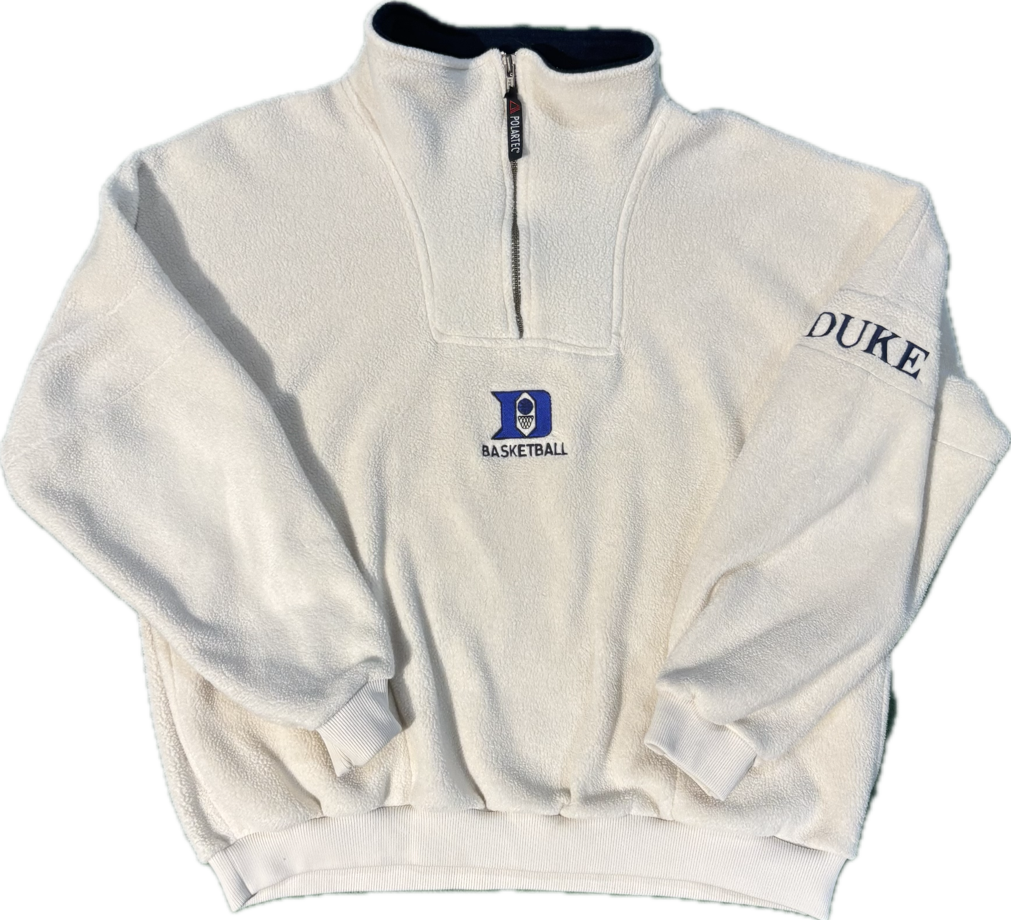 Duke Basketball Cream 1/2 Zip Sherpa Jacket