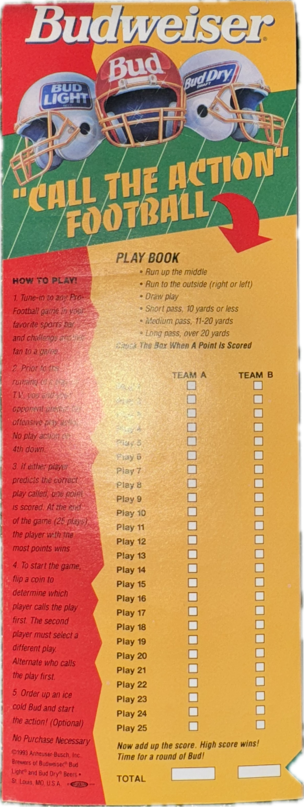 Budweiser “Call the Action” Game