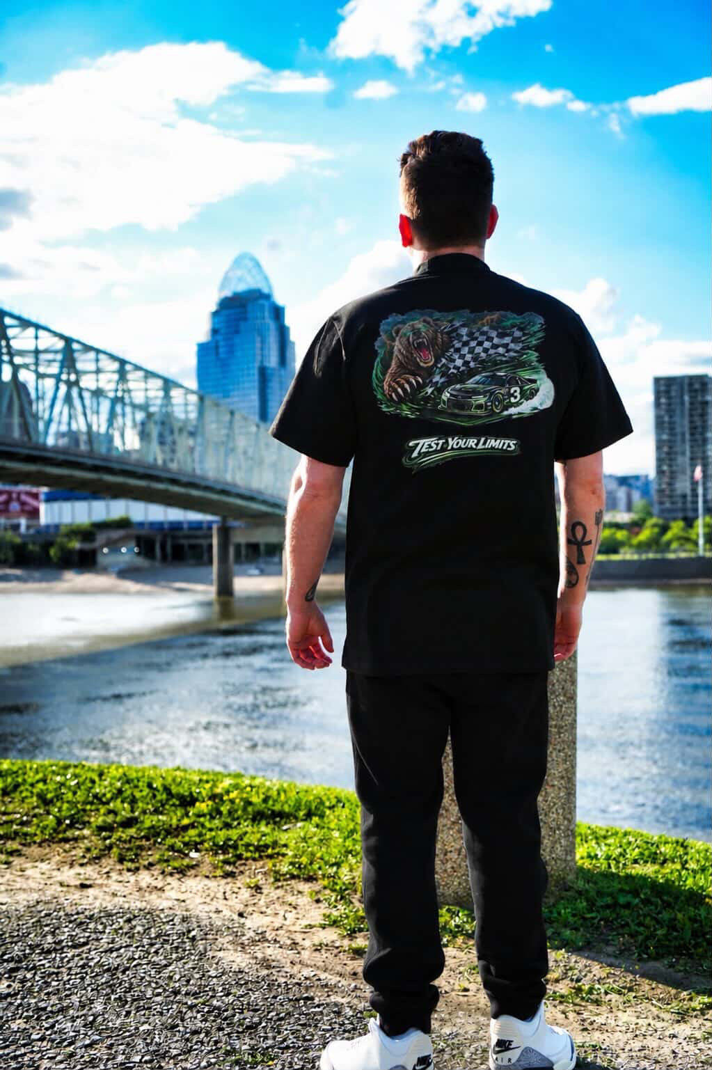 JSalandino Grizzy Racing Collection Black Tee