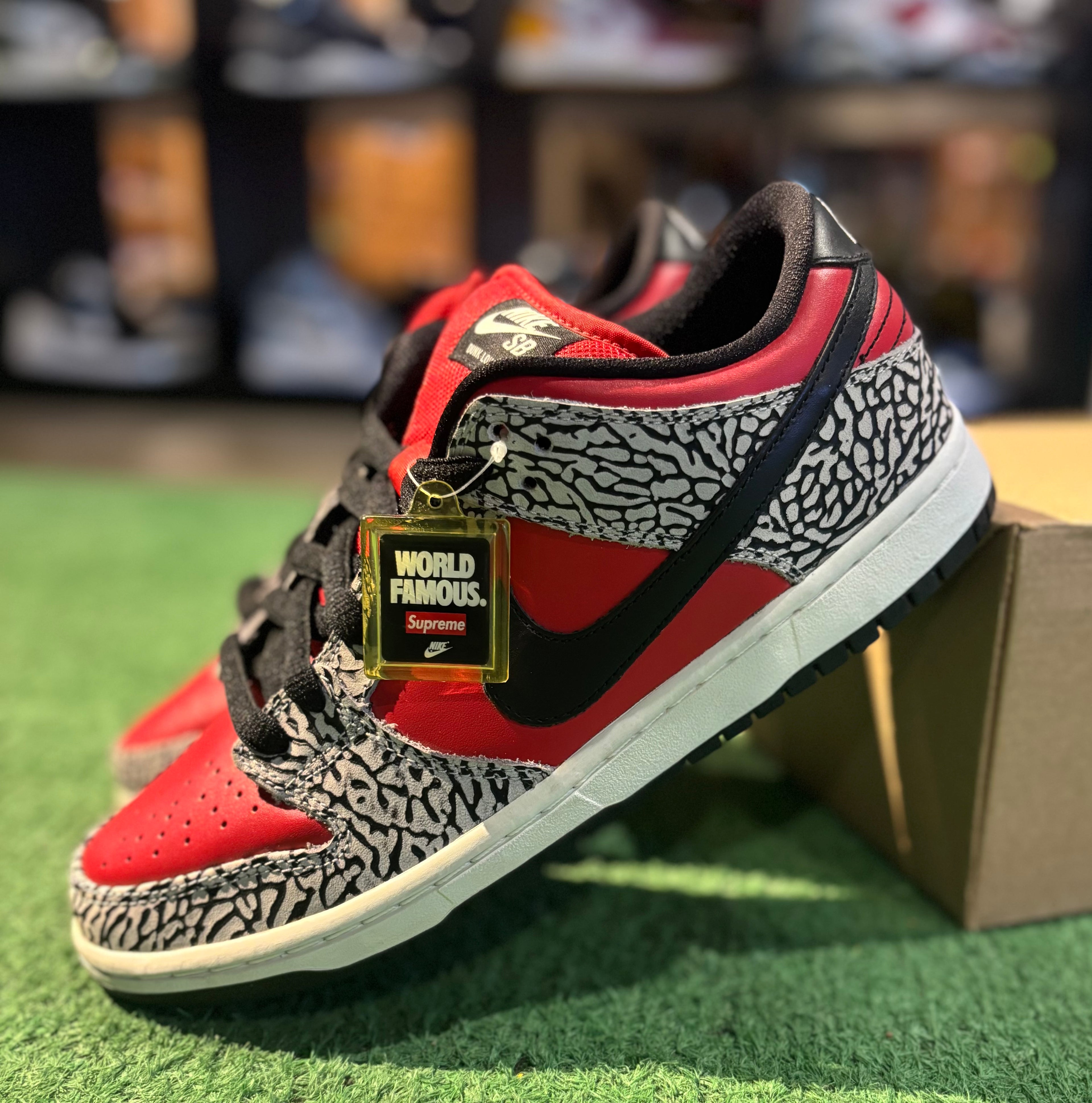 Nike Dunk SB Supreme Red Cement (Brand New/Rep Box)