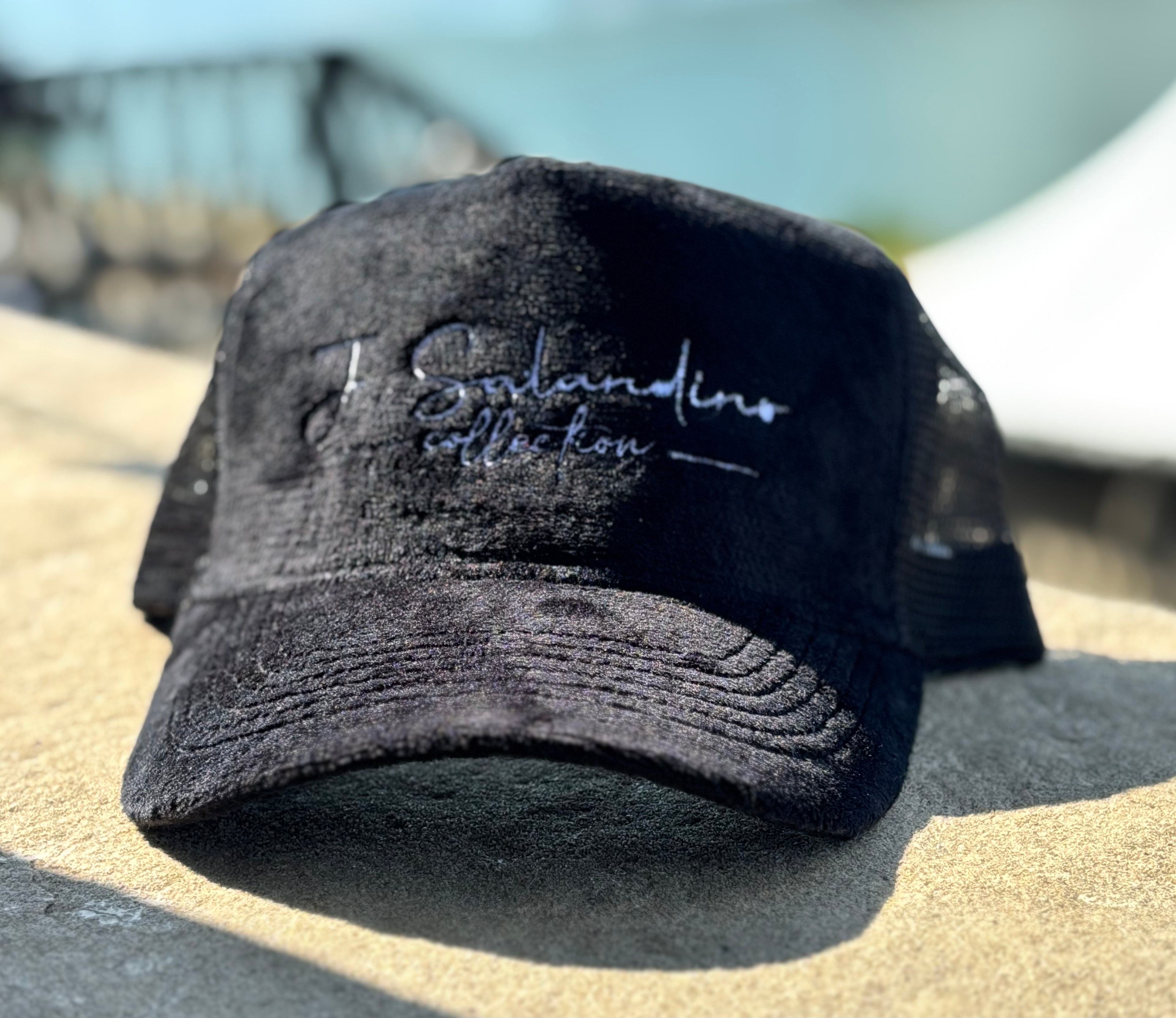 JSalandino Black Suede Trucker