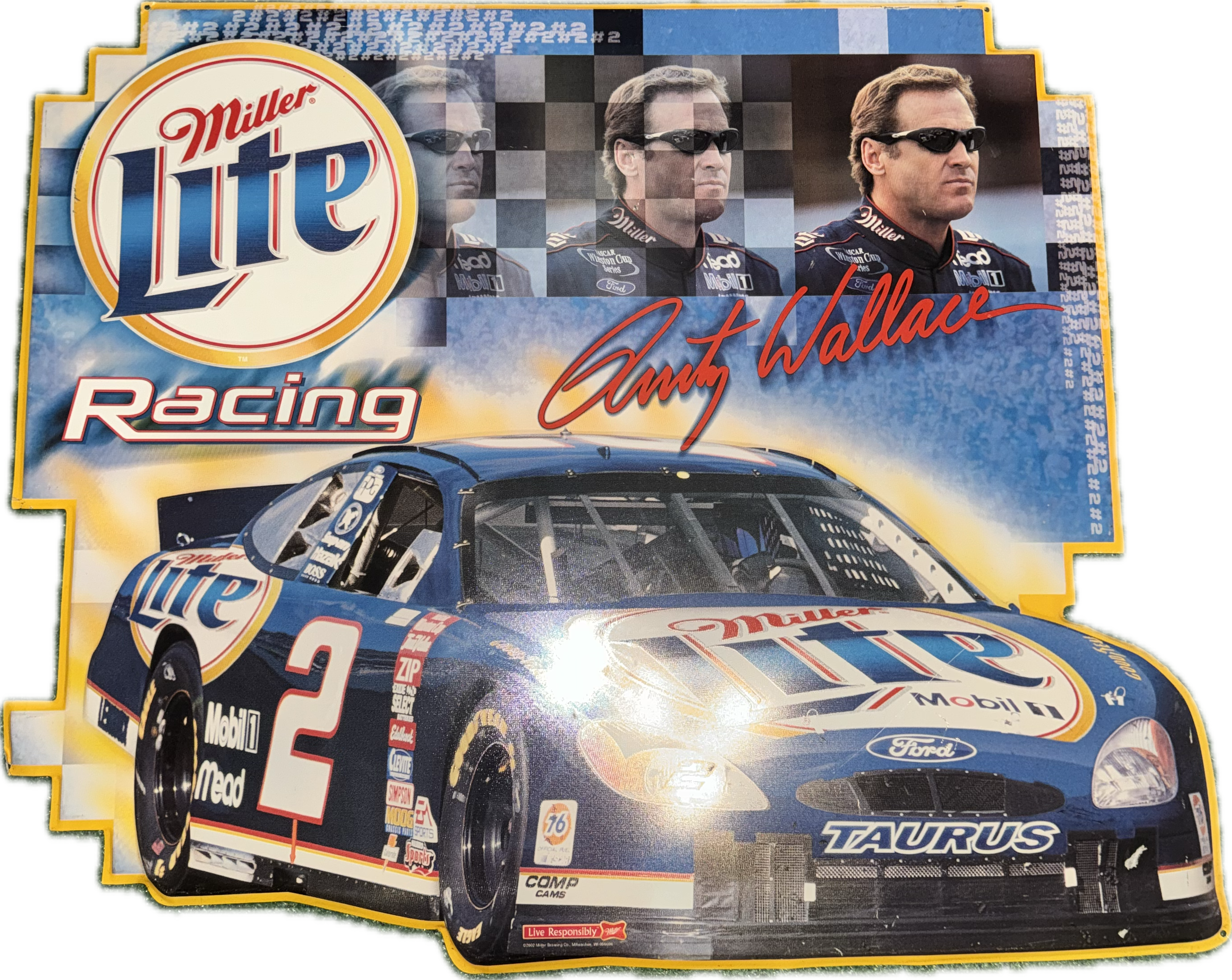 Rusty Wallace Tin Sign