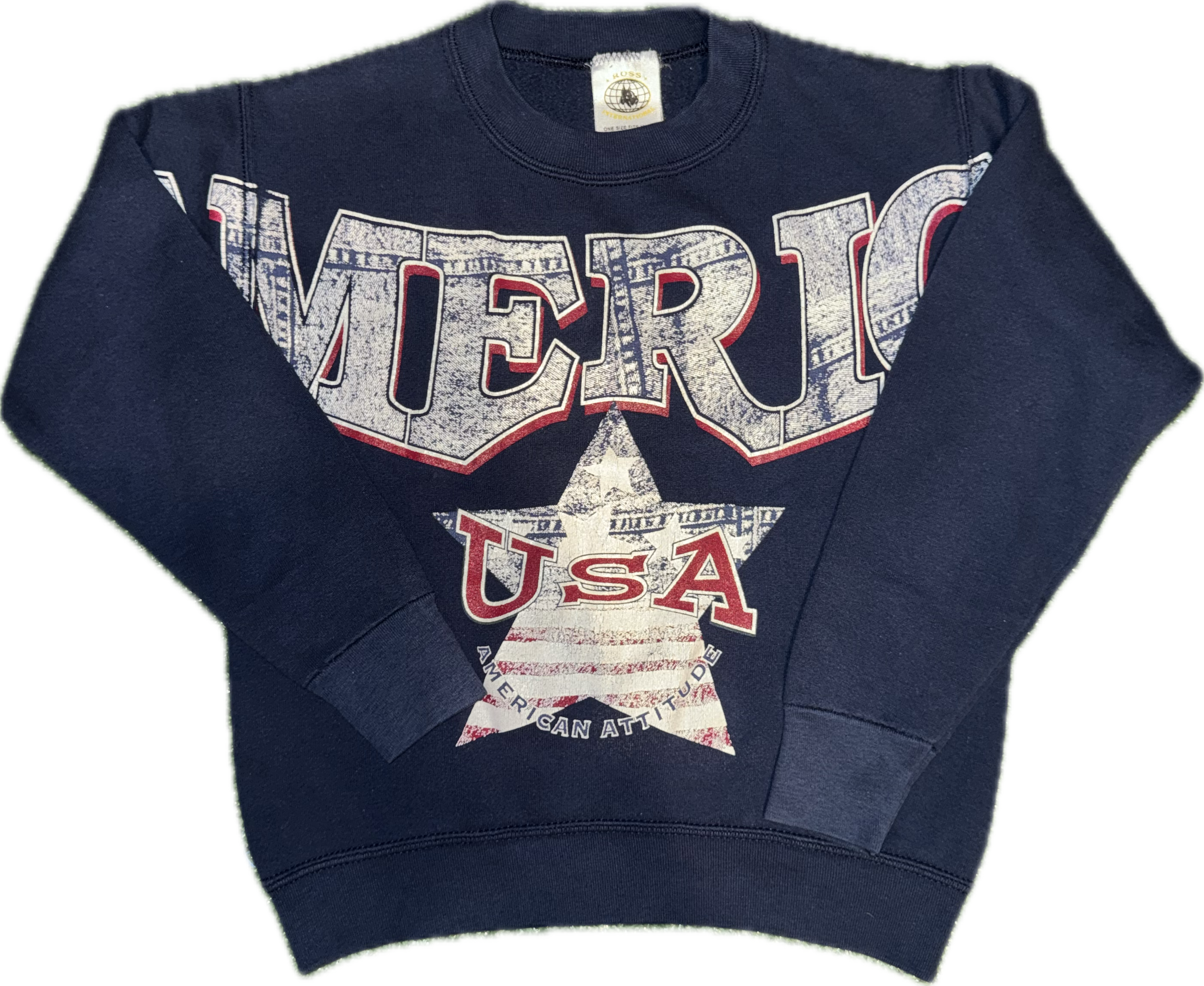 USA Kids Navy Crewneck