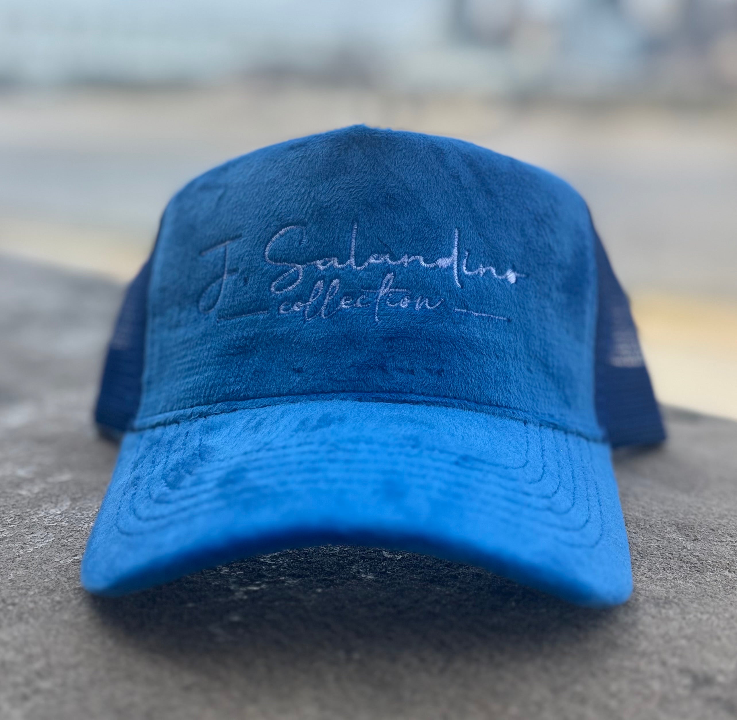 JSal Royal Blue Suede Trucker