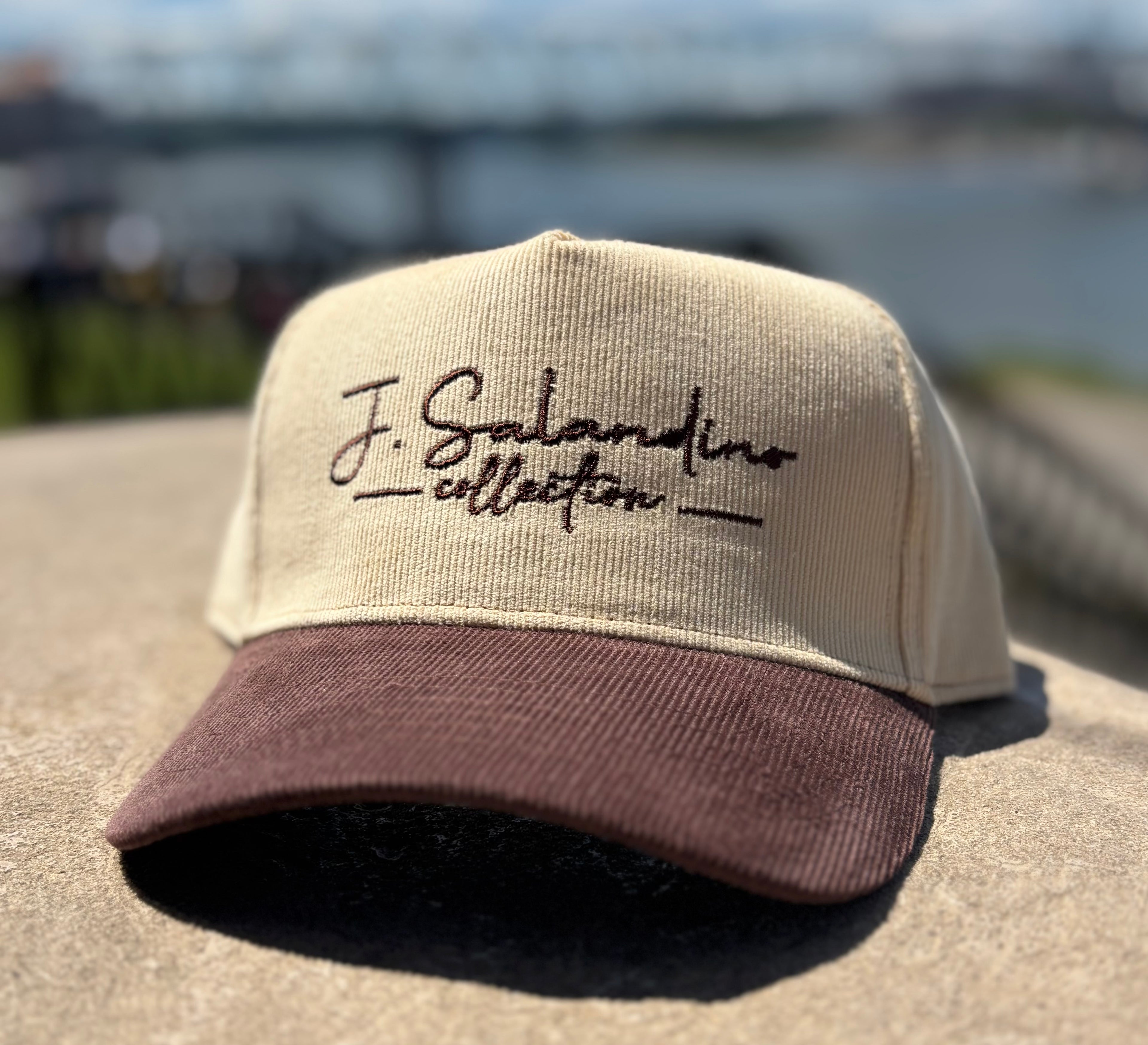 JSal Collection Brown/Light Brown Corduroy Trucker