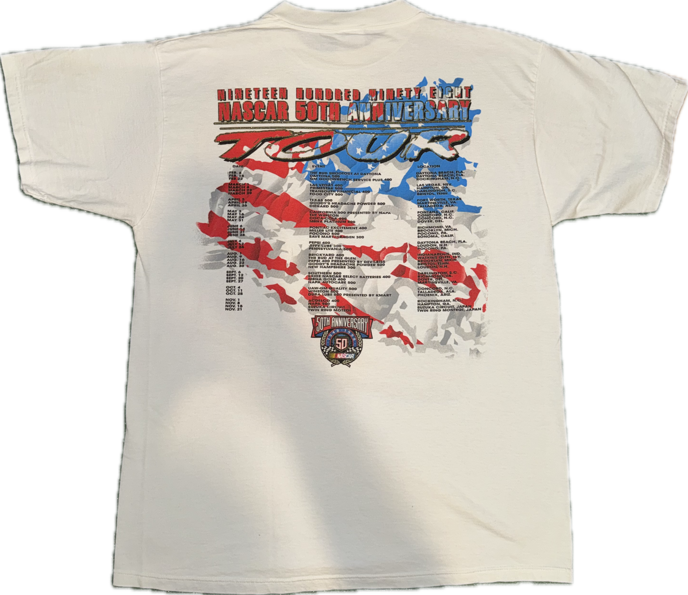 Sterling,  Waltrip,  Rusty,  Dale Jarrett Signed Tee