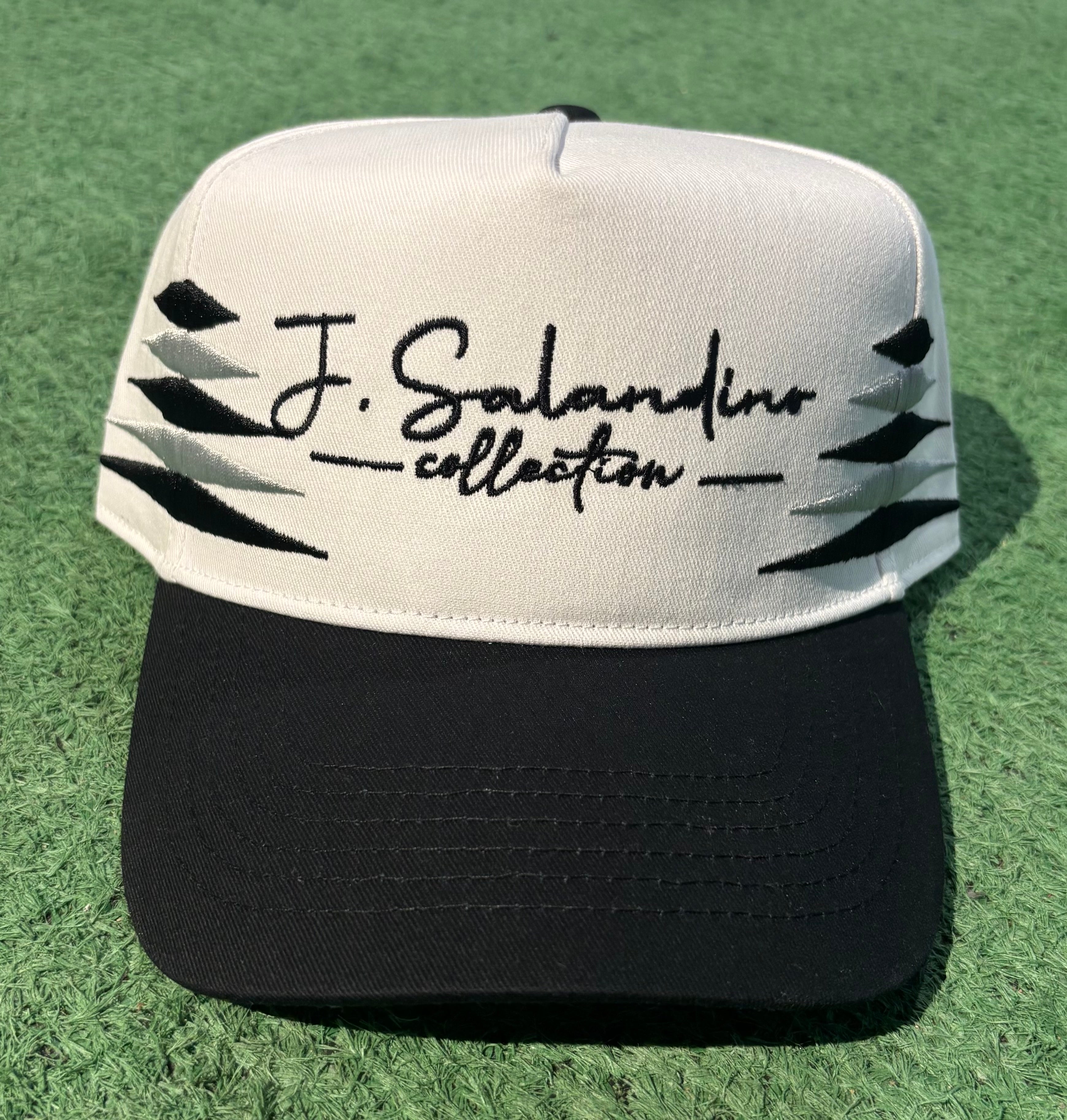 JSalandino Collection Black/Silver/White K-Frame SnapBack