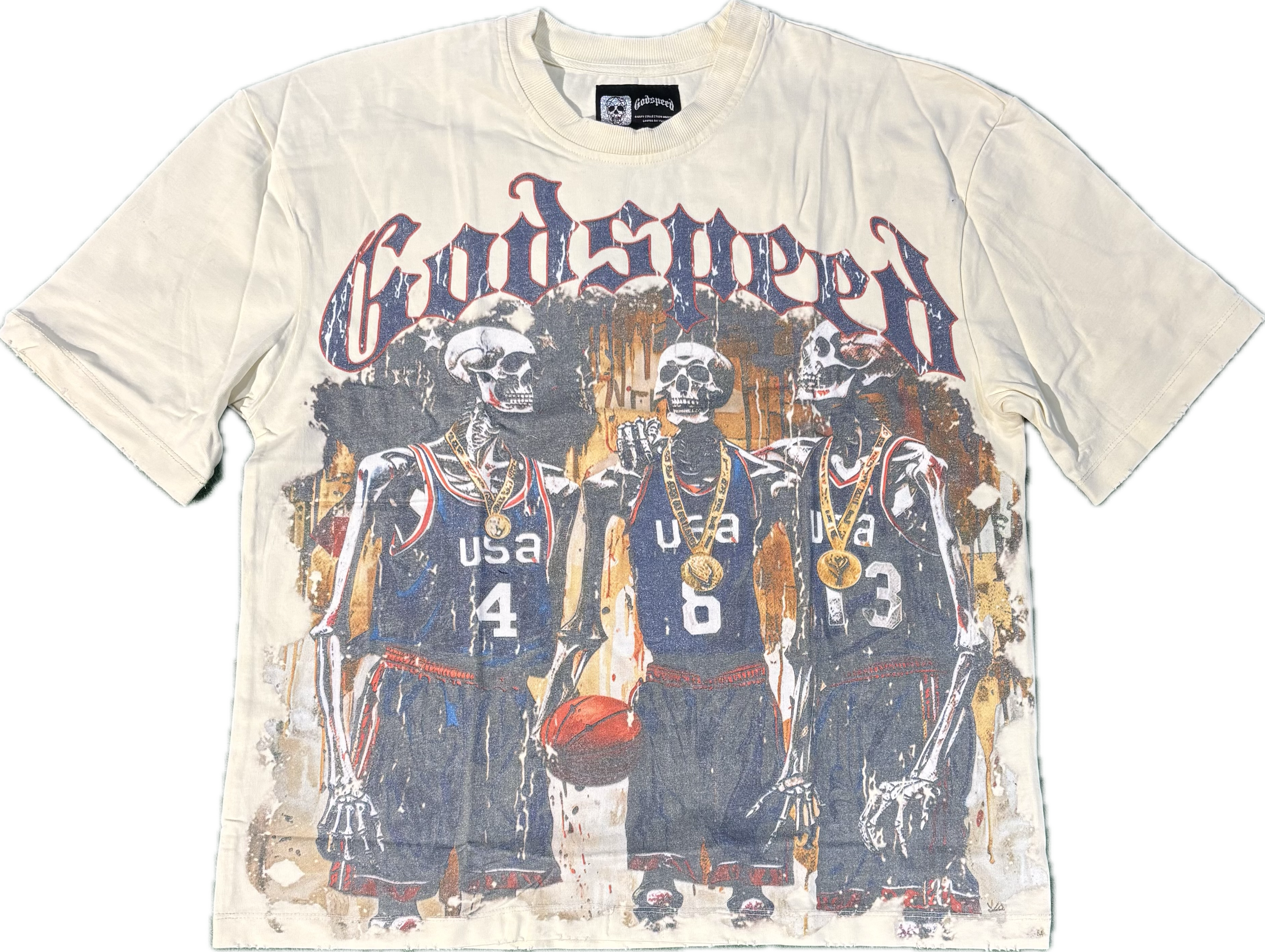 Godspeed Cropped USA Basketball Tee