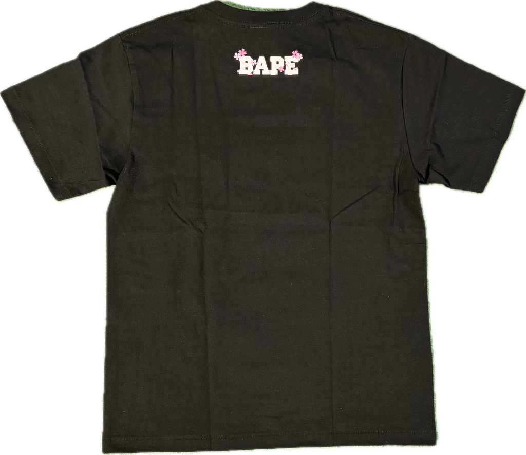 Bape Pink Tree Black Tee
