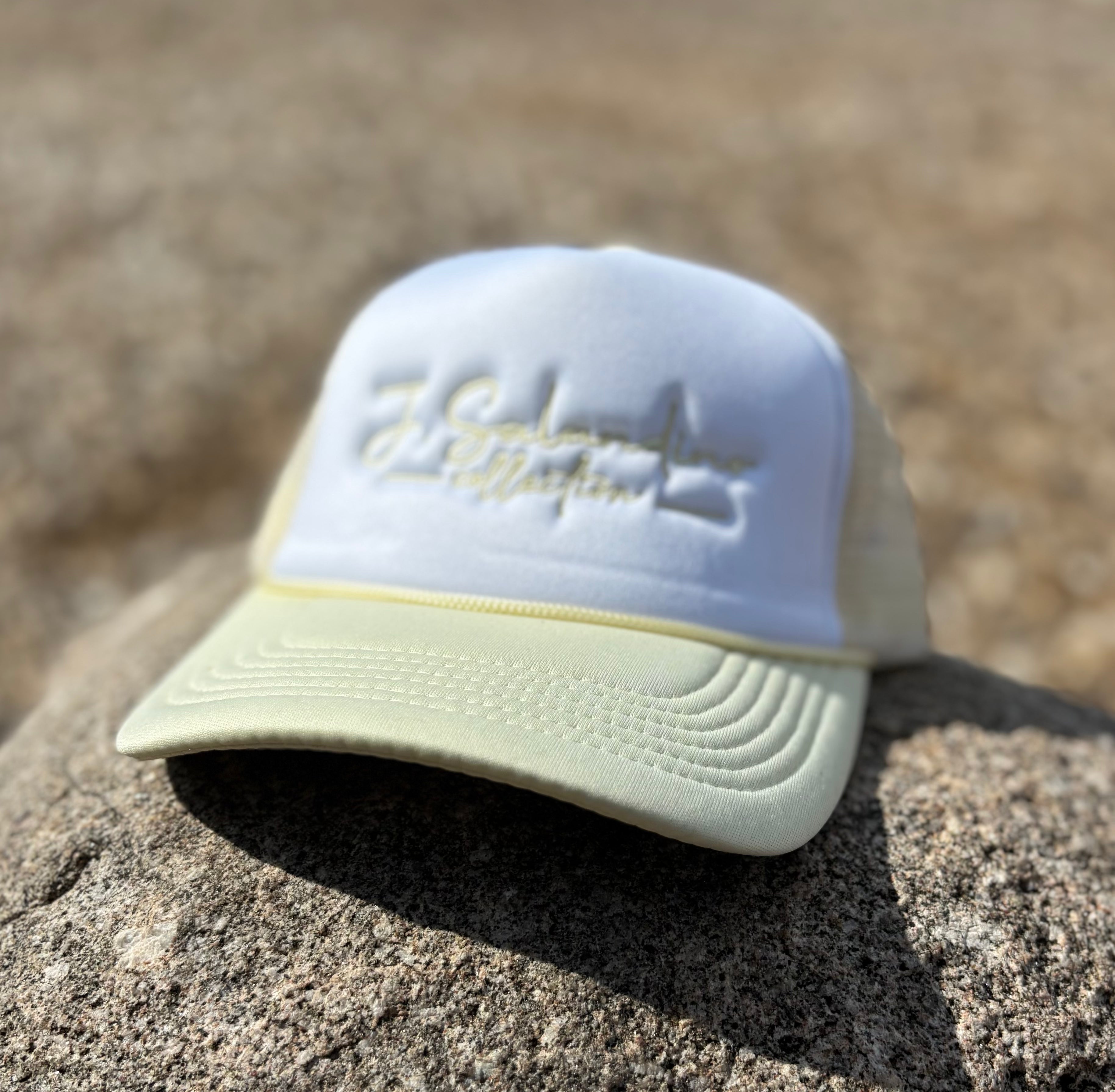 JSal Collection Cream/White Trucker