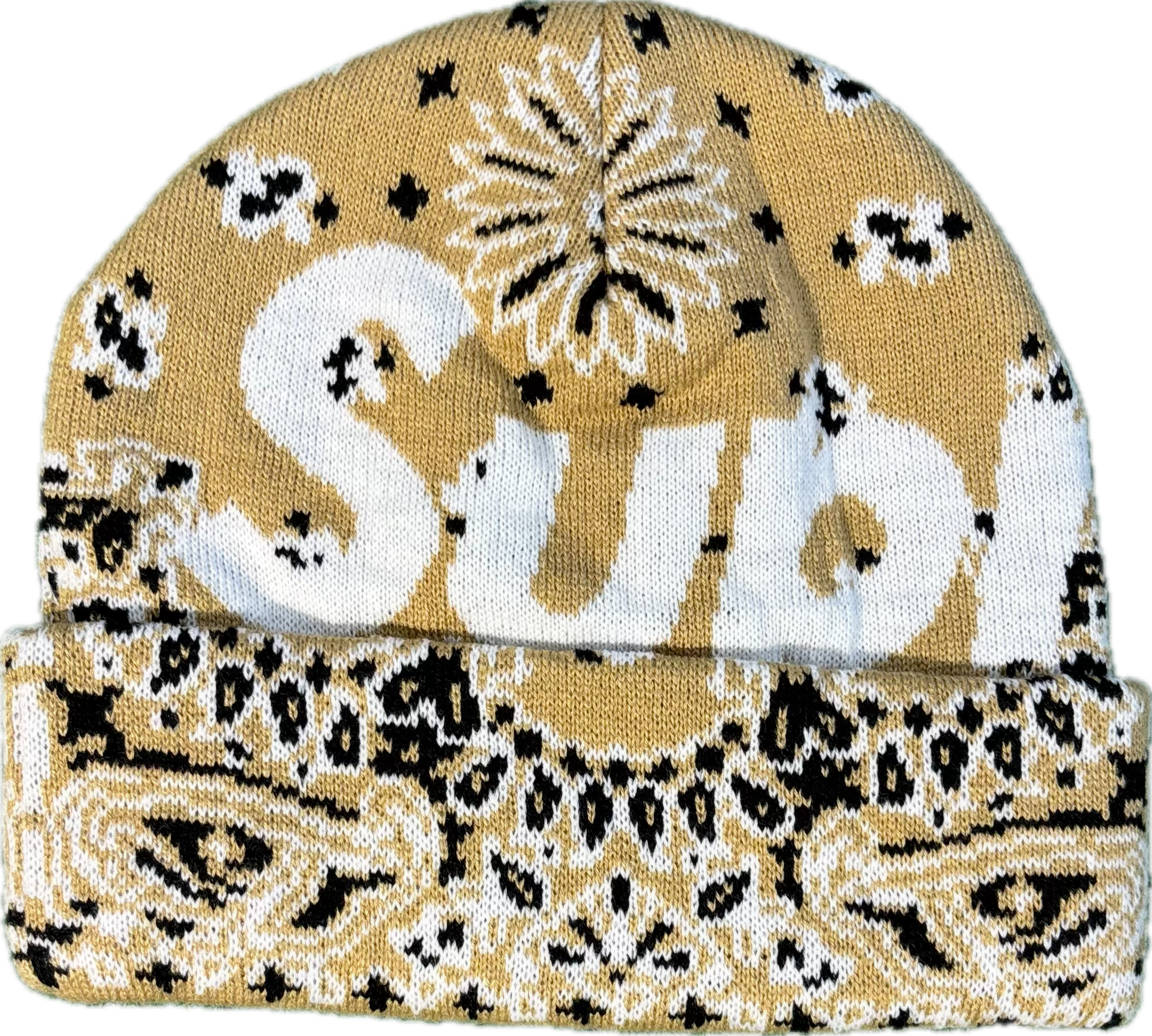 Supreme Khaki Paisley Beanie