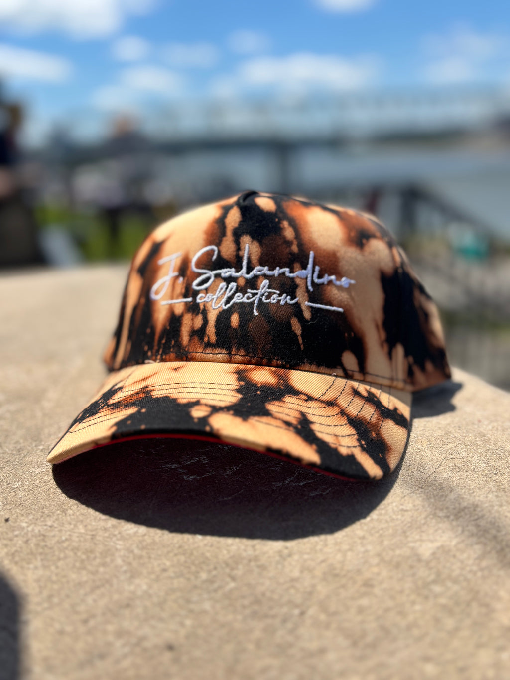 JSal Collectiom Black/Red Acid Wash 1 of 1 Custom Trucker