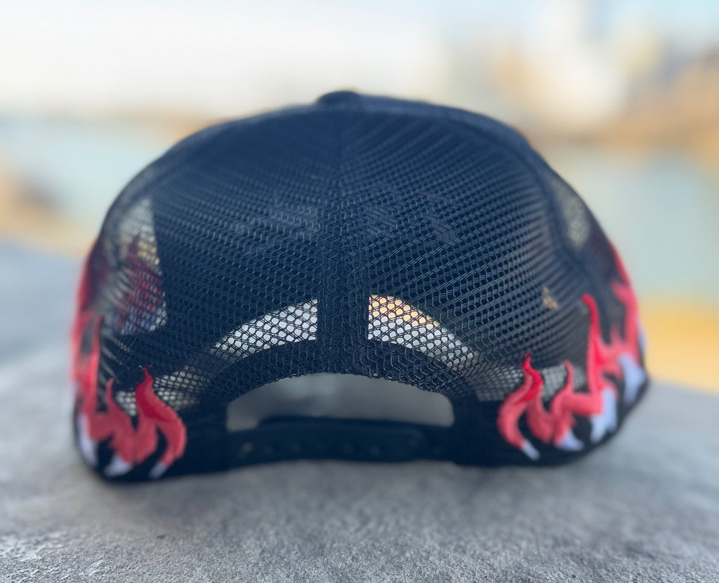 JSalandino Collection Pink Flame Trucker