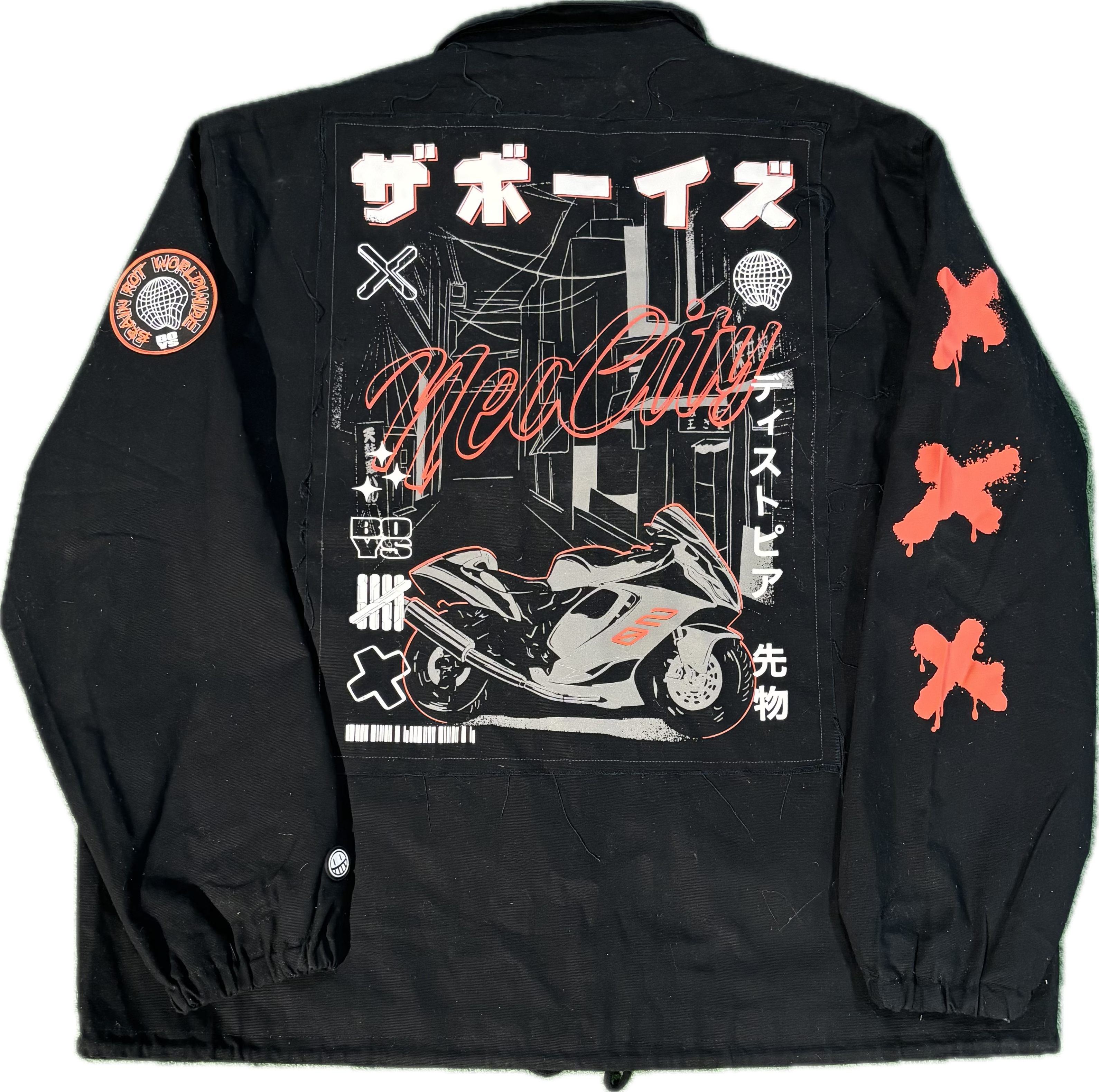 Boys Global Studio Projects Motorcycle Black Button-Up