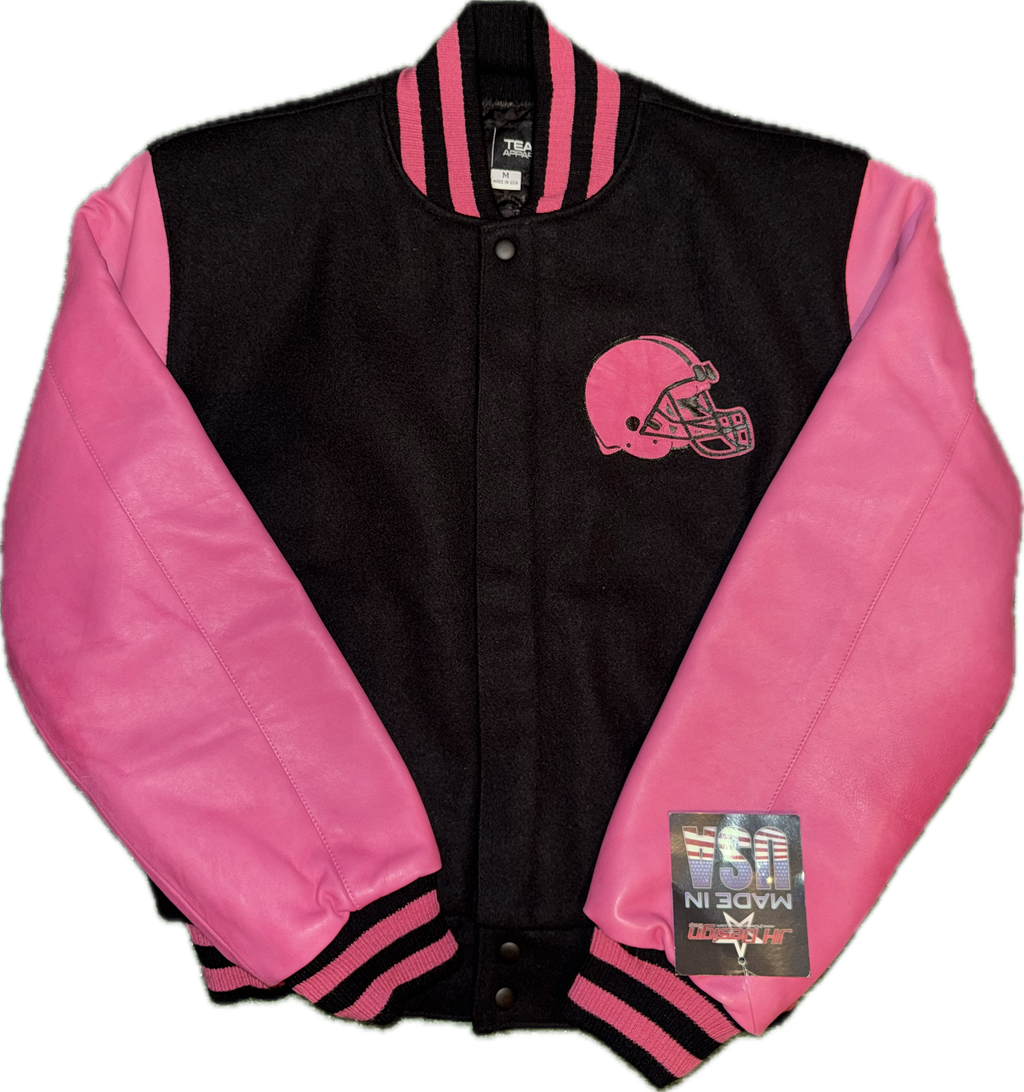 Cleveland Browns NFL Pink Varsity Jacket